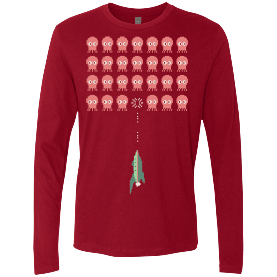 T-Shirts Cardinal / Small Lobster invaders Men's Premium Long Sleeve