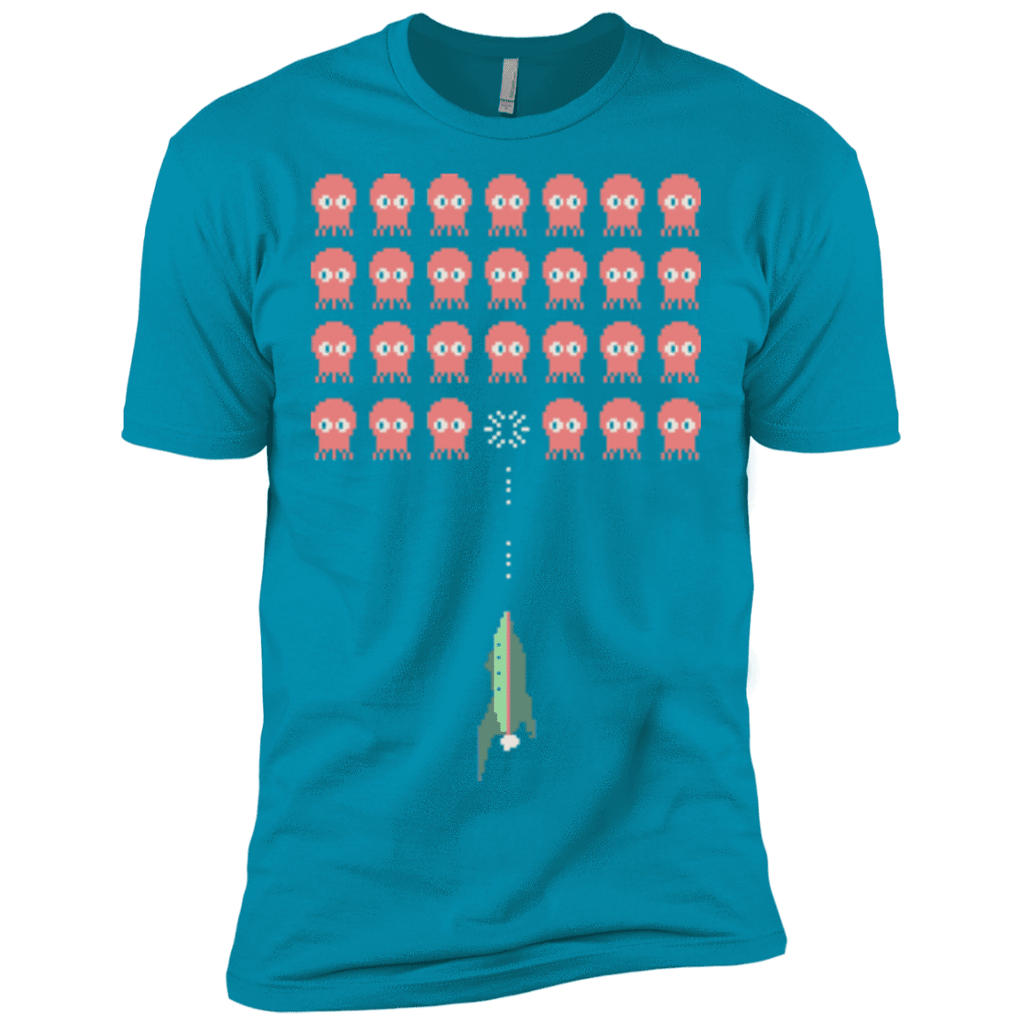 T-Shirts Turquoise / X-Small Lobster invaders Men's Premium T-Shirt