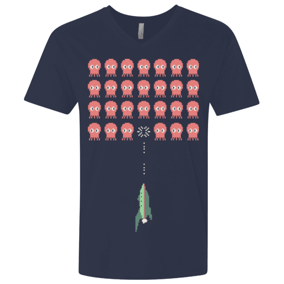 T-Shirts Midnight Navy / X-Small Lobster invaders Men's Premium V-Neck