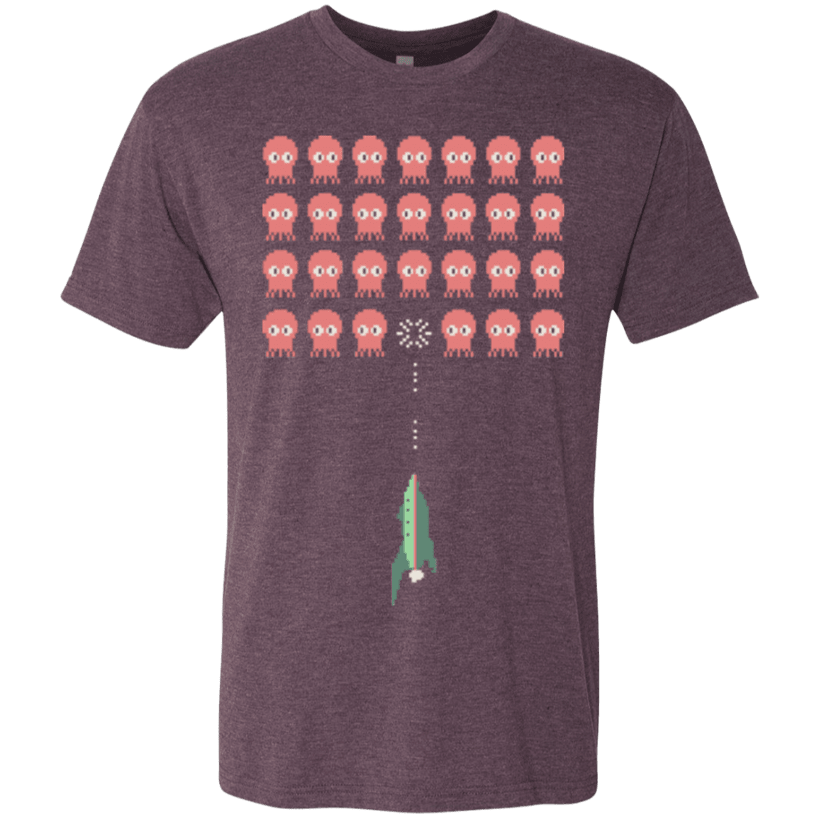 T-Shirts Vintage Purple / Small Lobster invaders Men's Triblend T-Shirt