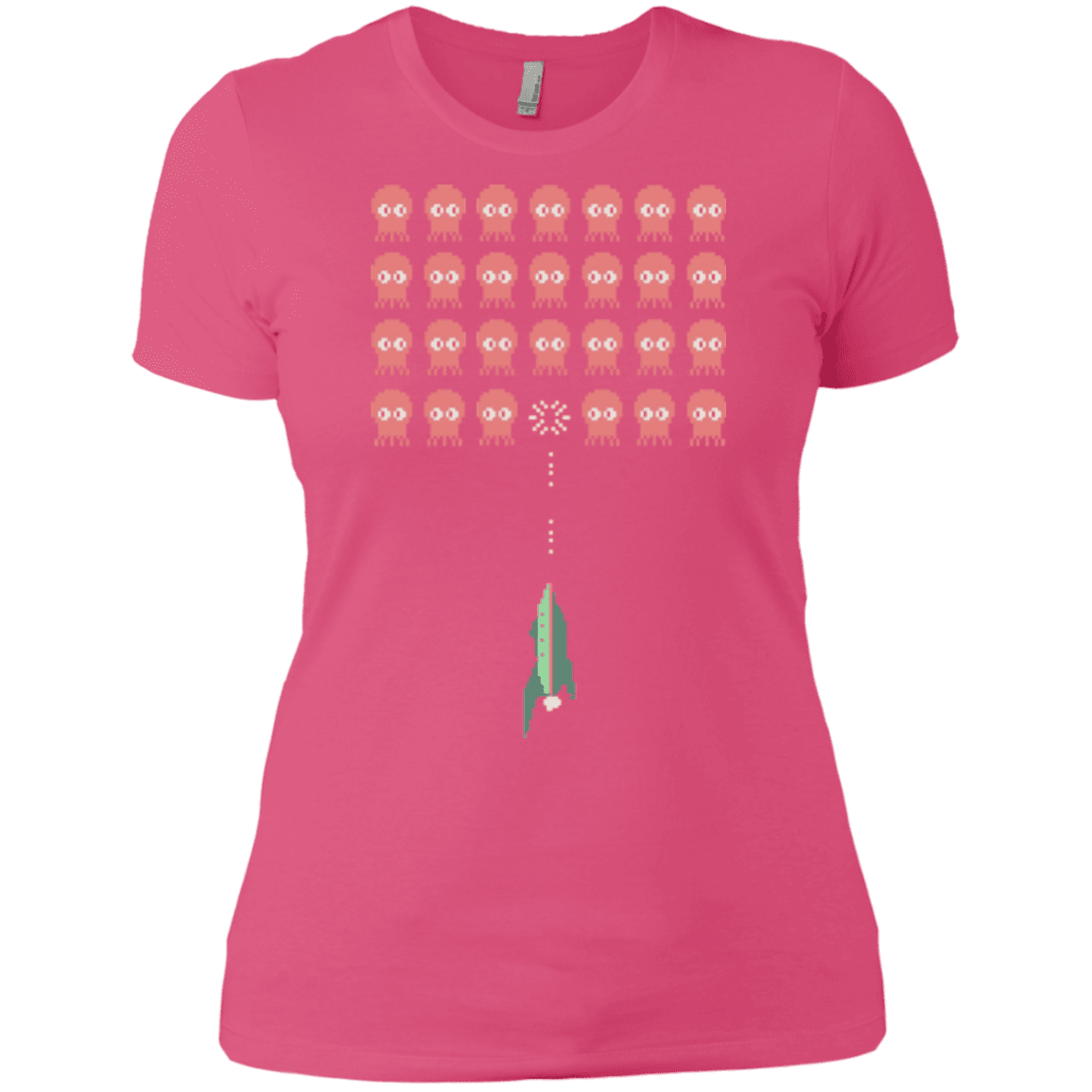 T-Shirts Hot Pink / X-Small Lobster invaders Women's Premium T-Shirt