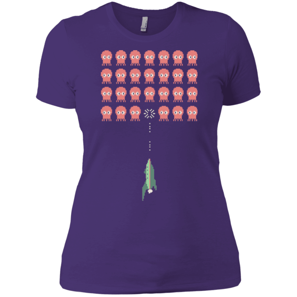 T-Shirts Purple / X-Small Lobster invaders Women's Premium T-Shirt