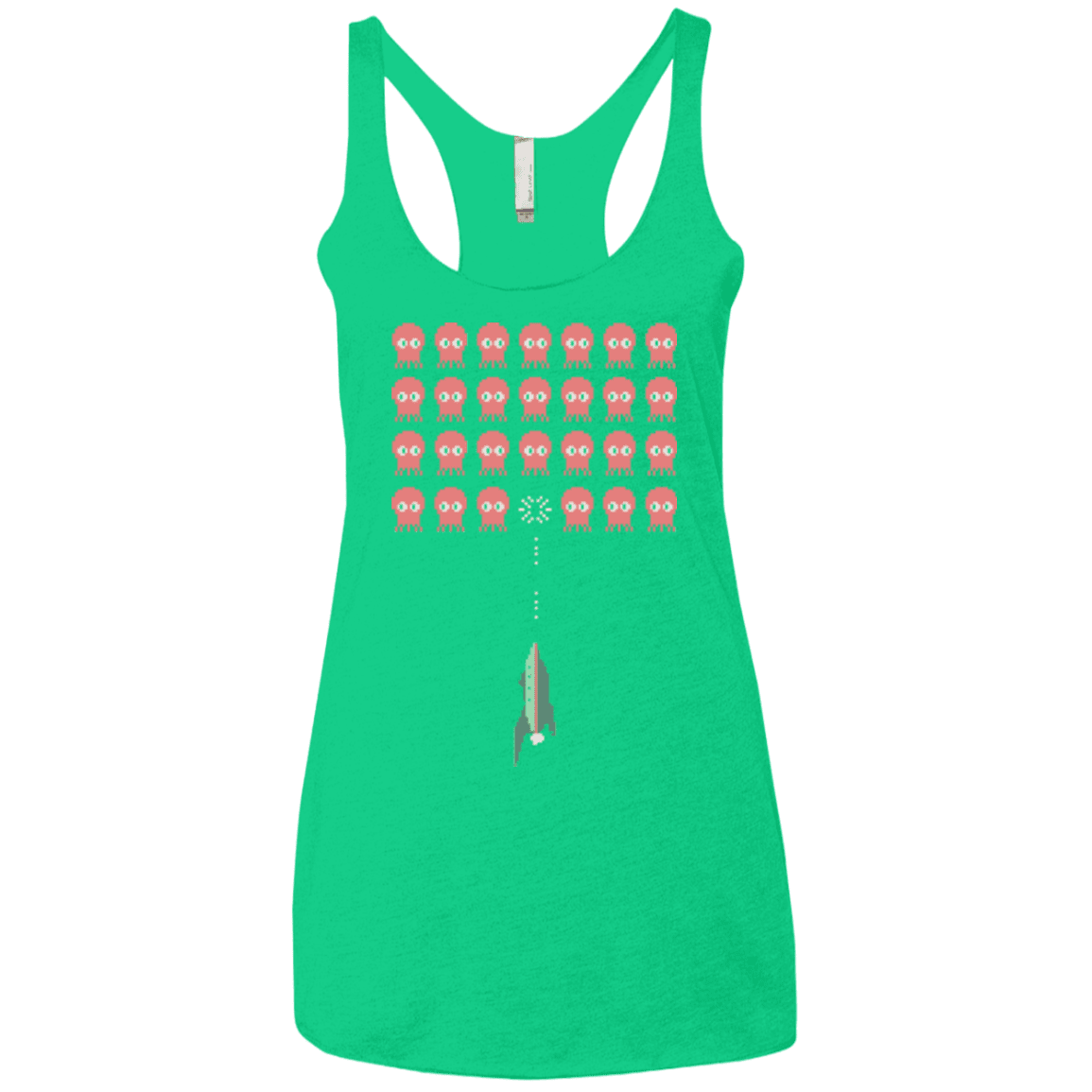 T-Shirts Envy / X-Small Lobster invaders Women's Triblend Racerback Tank