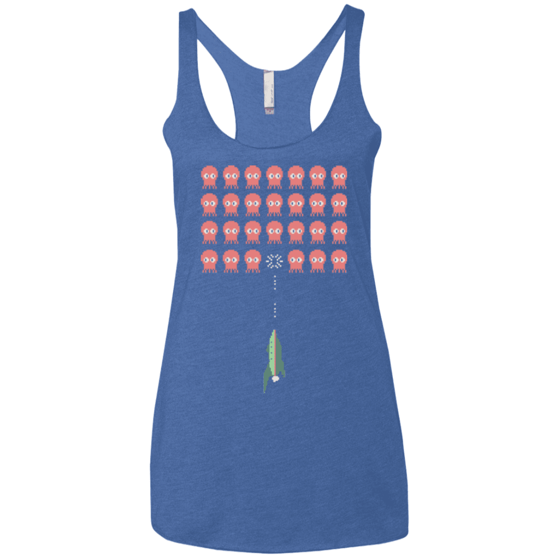 T-Shirts Vintage Royal / X-Small Lobster invaders Women's Triblend Racerback Tank