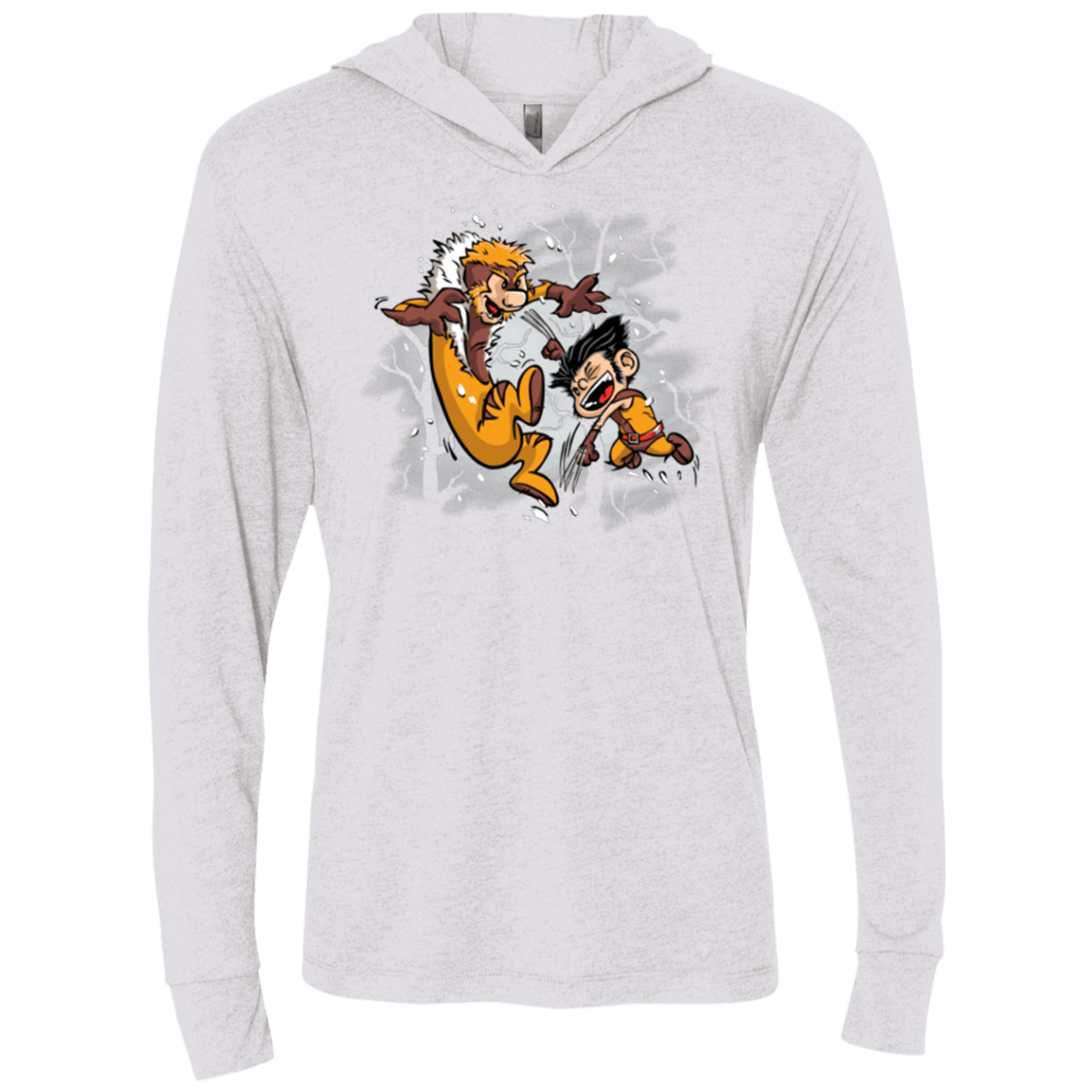 T-Shirts Heather White / X-Small Logan and Victor Triblend Long Sleeve Hoodie Tee