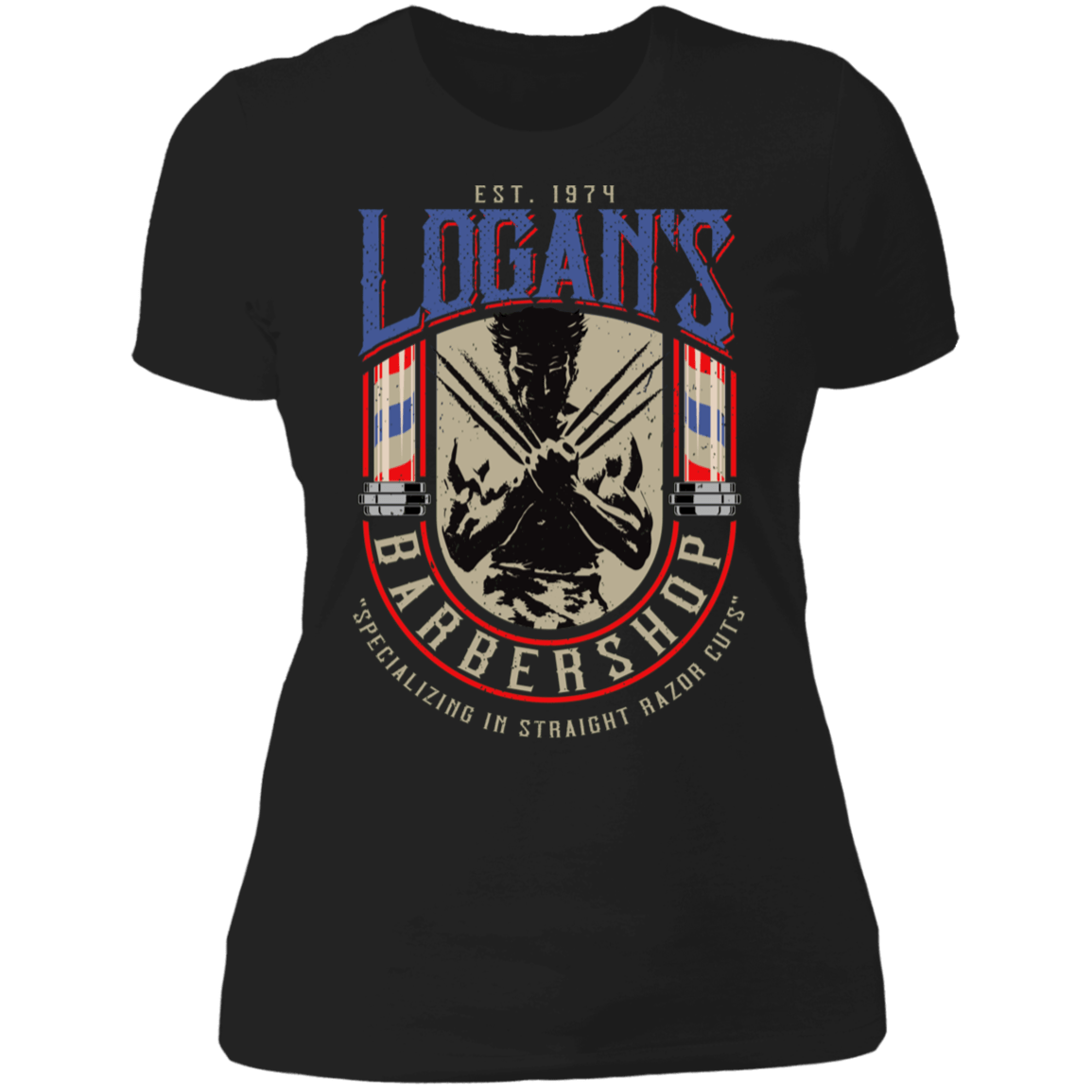 T-Shirts Black / X-Small Logans Barbershop Women's Premium T-Shirt