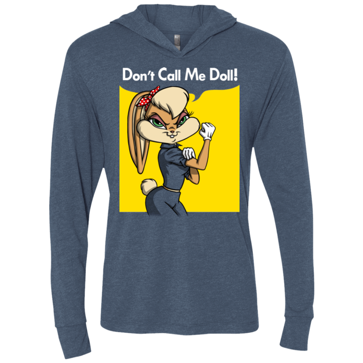 T-Shirts Indigo / X-Small Lola Dont Call me Doll Triblend Long Sleeve Hoodie Tee