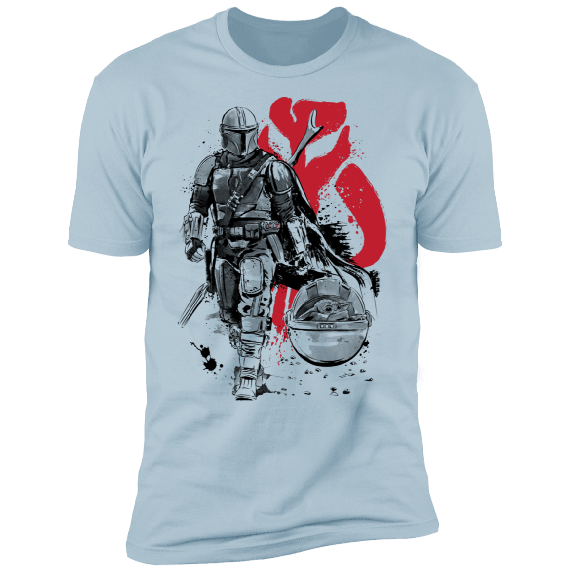 T-Shirts Light Blue / S Lone Hunter and Cub Men's Premium T-Shirt