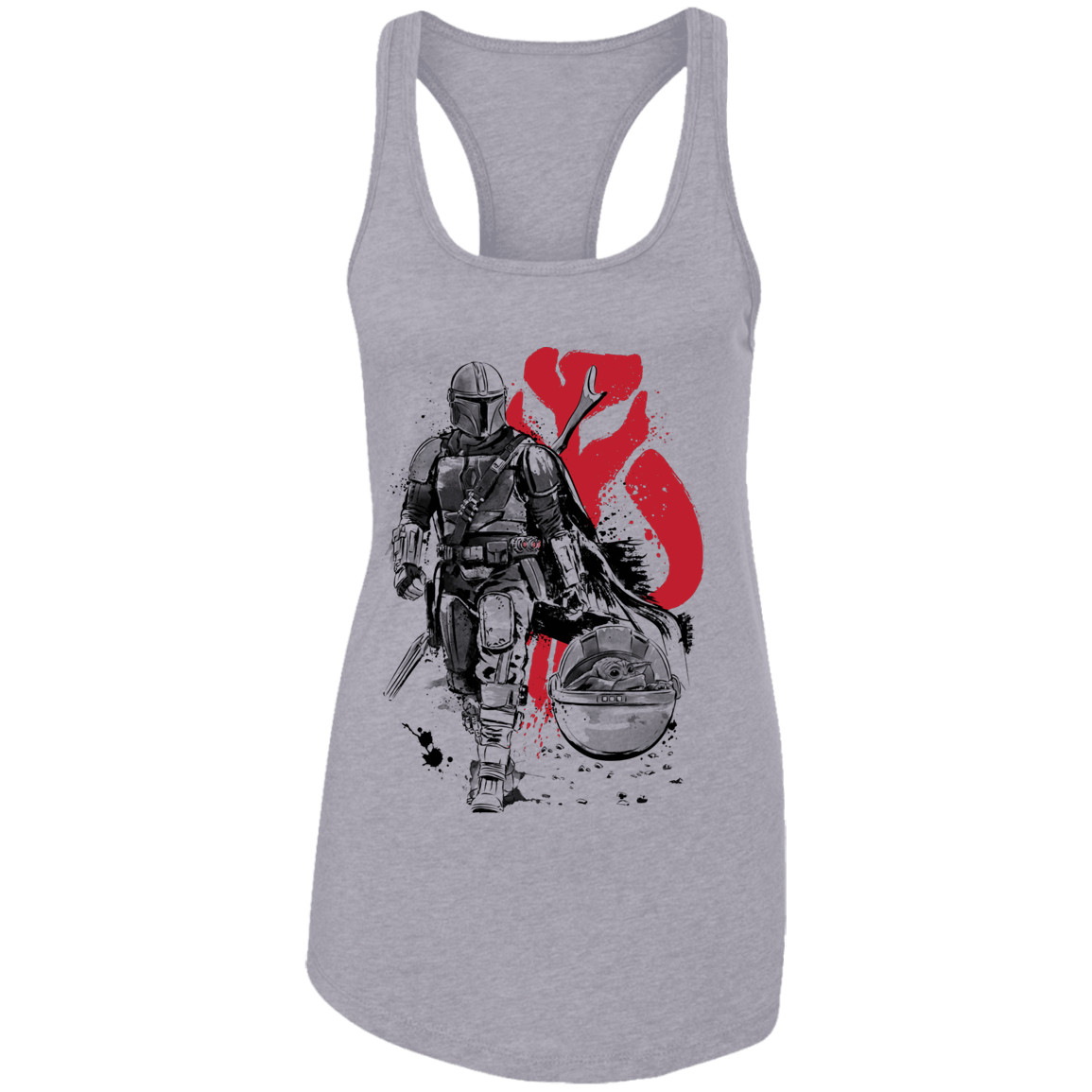 T-Shirts Heather Grey / X-Small Lone Hunter and Cub Women's Premium Racerback Tank