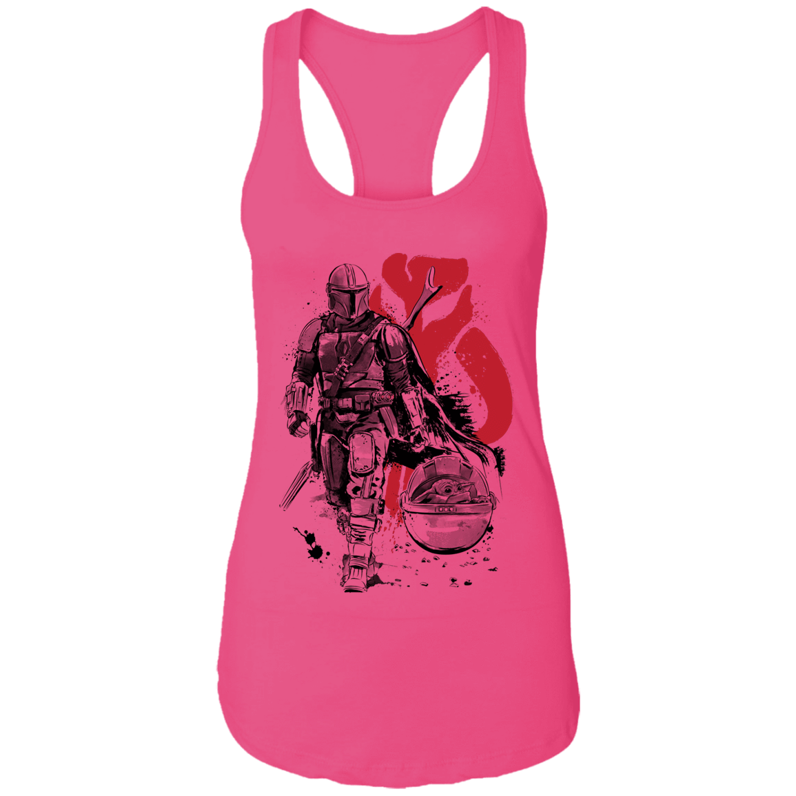 T-Shirts Raspberry / X-Small Lone Hunter and Cub Women's Premium Racerback Tank