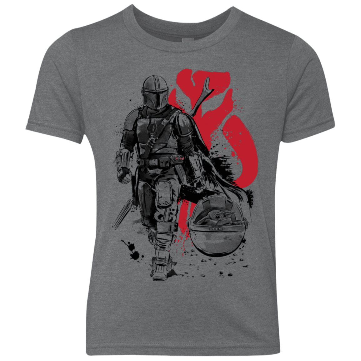 T-Shirts Premium Heather / YXS Lone Hunter and Cub Youth Triblend T-Shirt