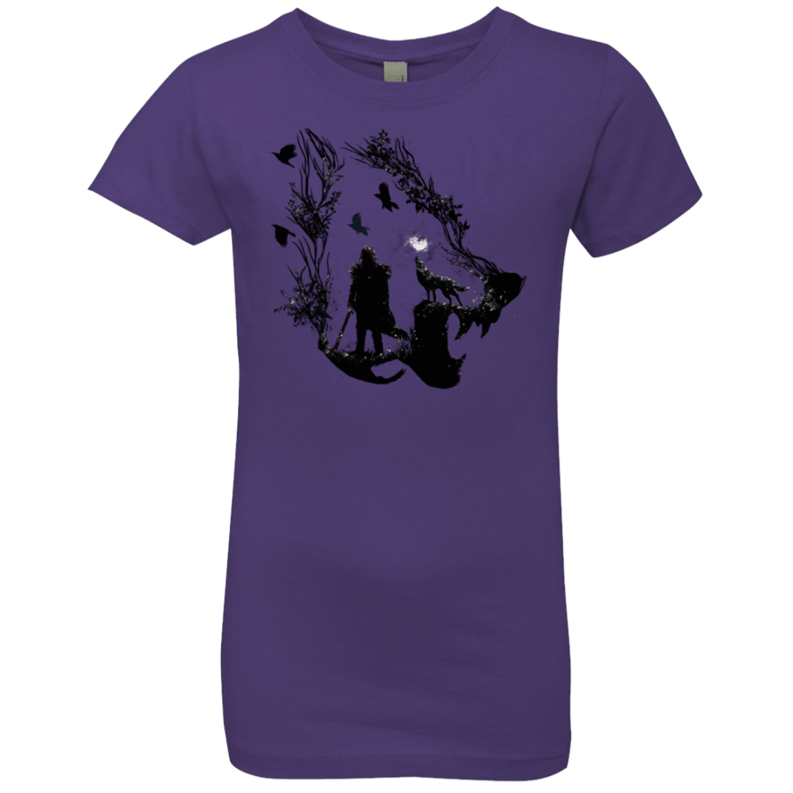 T-Shirts Purple Rush / YXS Lone wolf Girls Premium T-Shirt