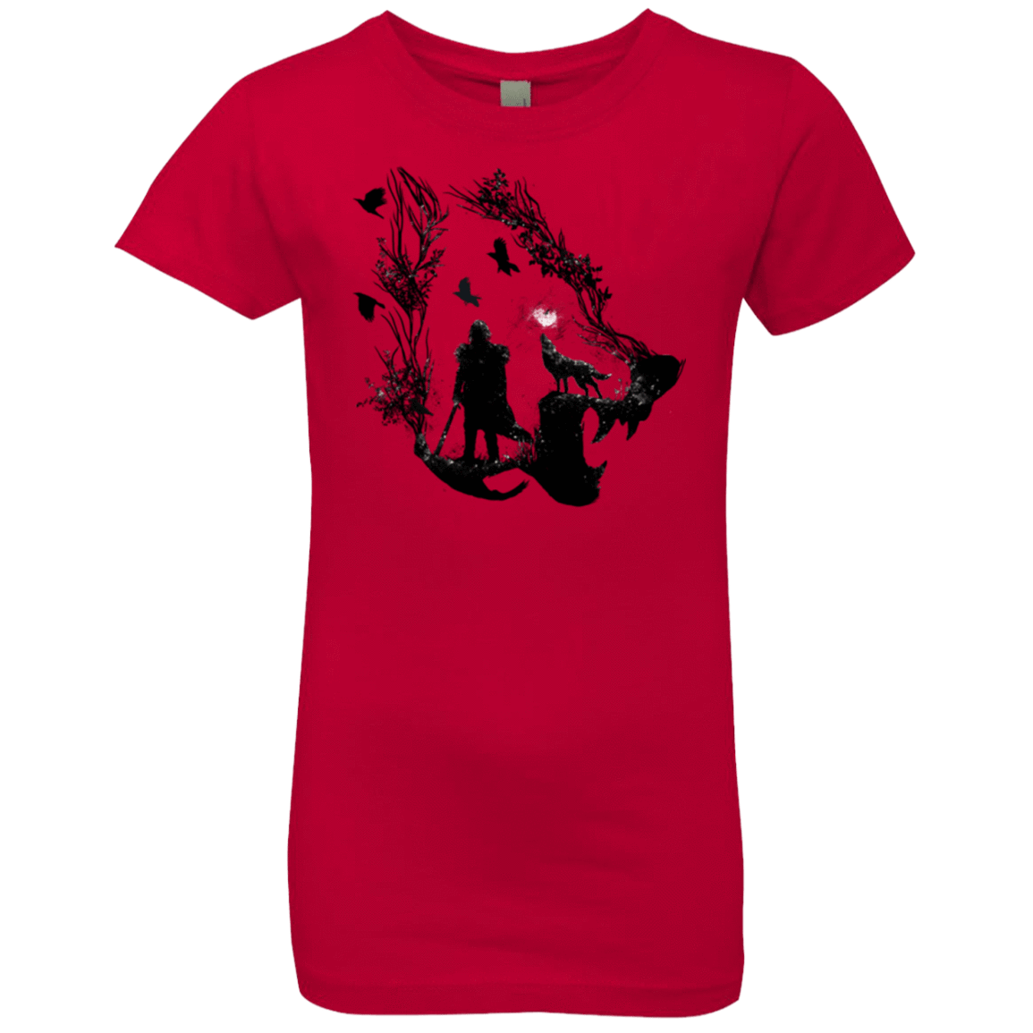 T-Shirts Red / YXS Lone wolf Girls Premium T-Shirt