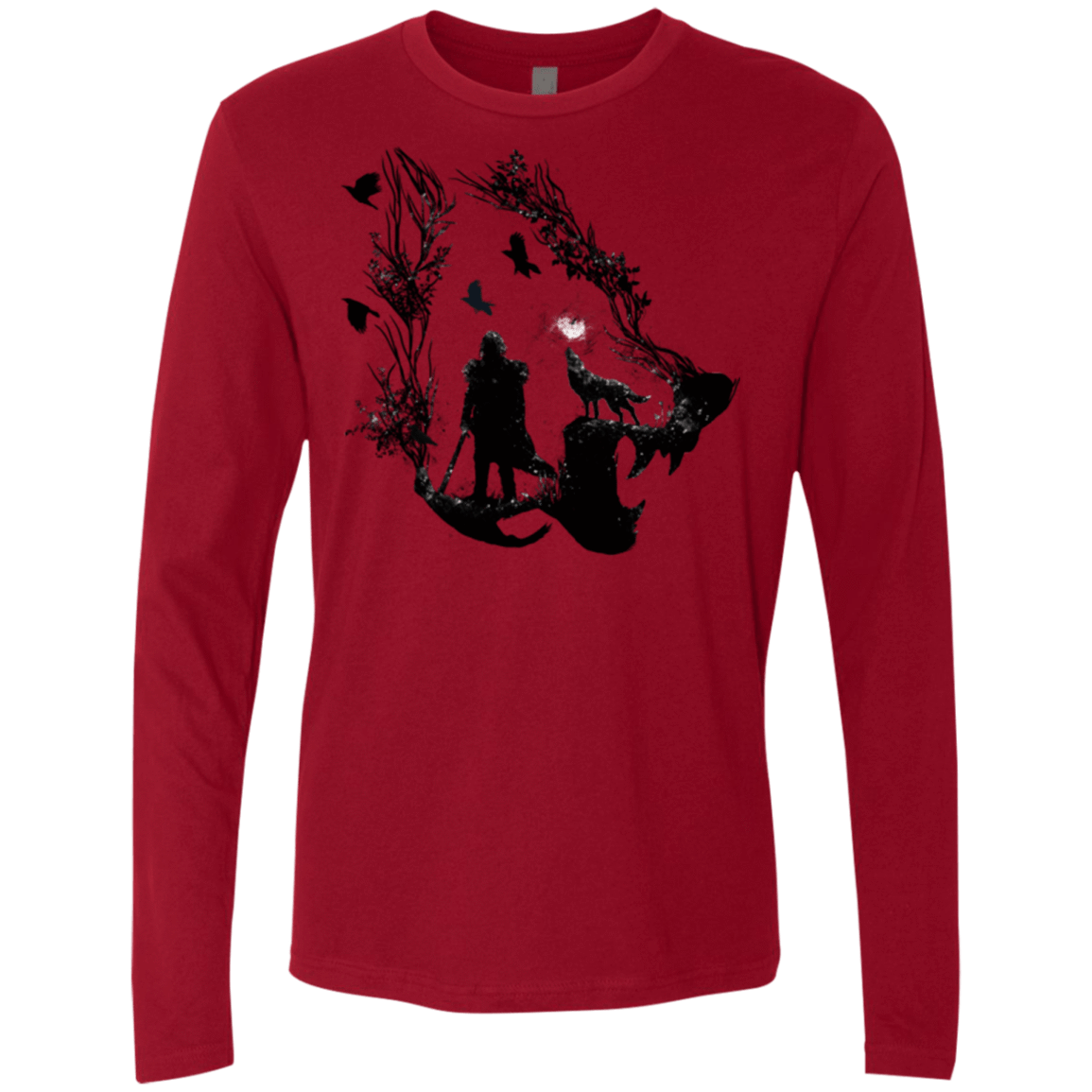T-Shirts Cardinal / Small Lone wolf Men's Premium Long Sleeve