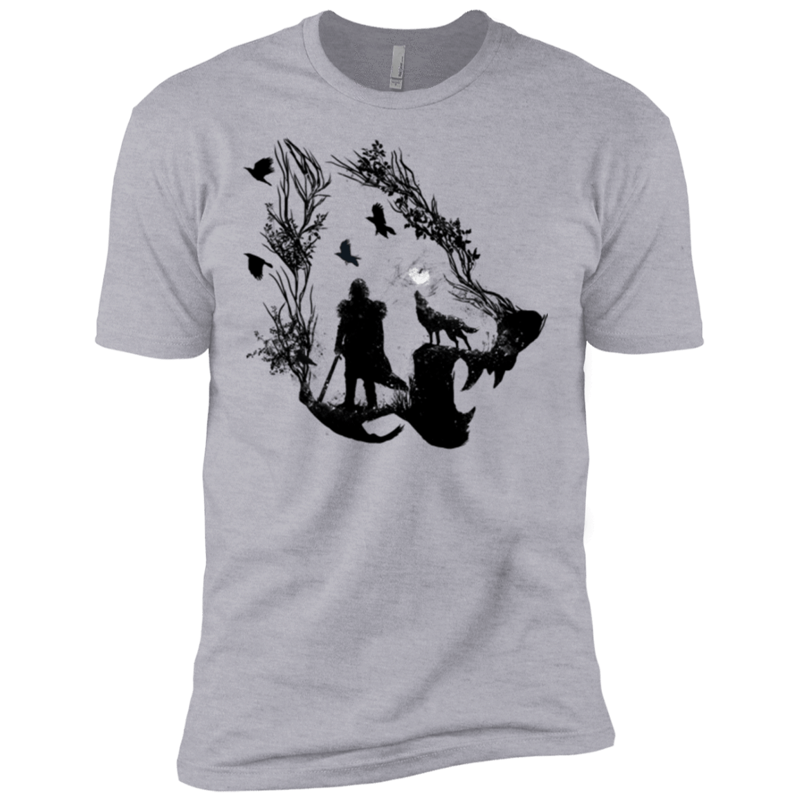 T-Shirts Heather Grey / X-Small Lone wolf Men's Premium T-Shirt