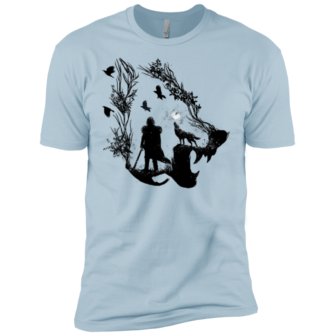 T-Shirts Light Blue / X-Small Lone wolf Men's Premium T-Shirt
