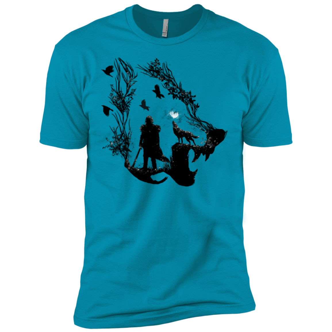 T-Shirts Turquoise / X-Small Lone wolf Men's Premium T-Shirt