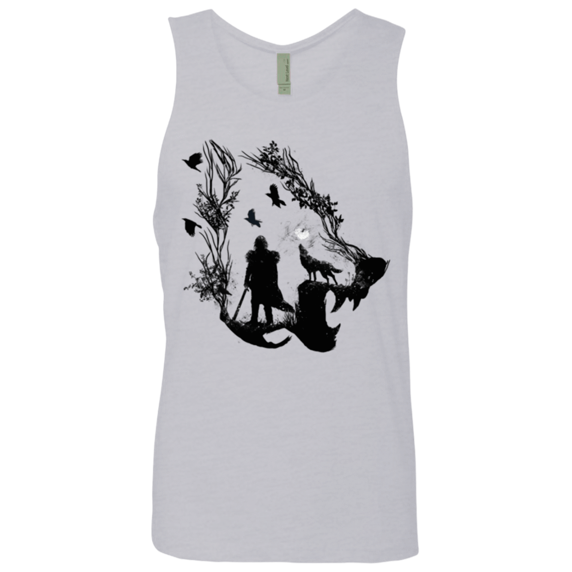 T-Shirts Heather Grey / Small Lone wolf Men's Premium Tank Top