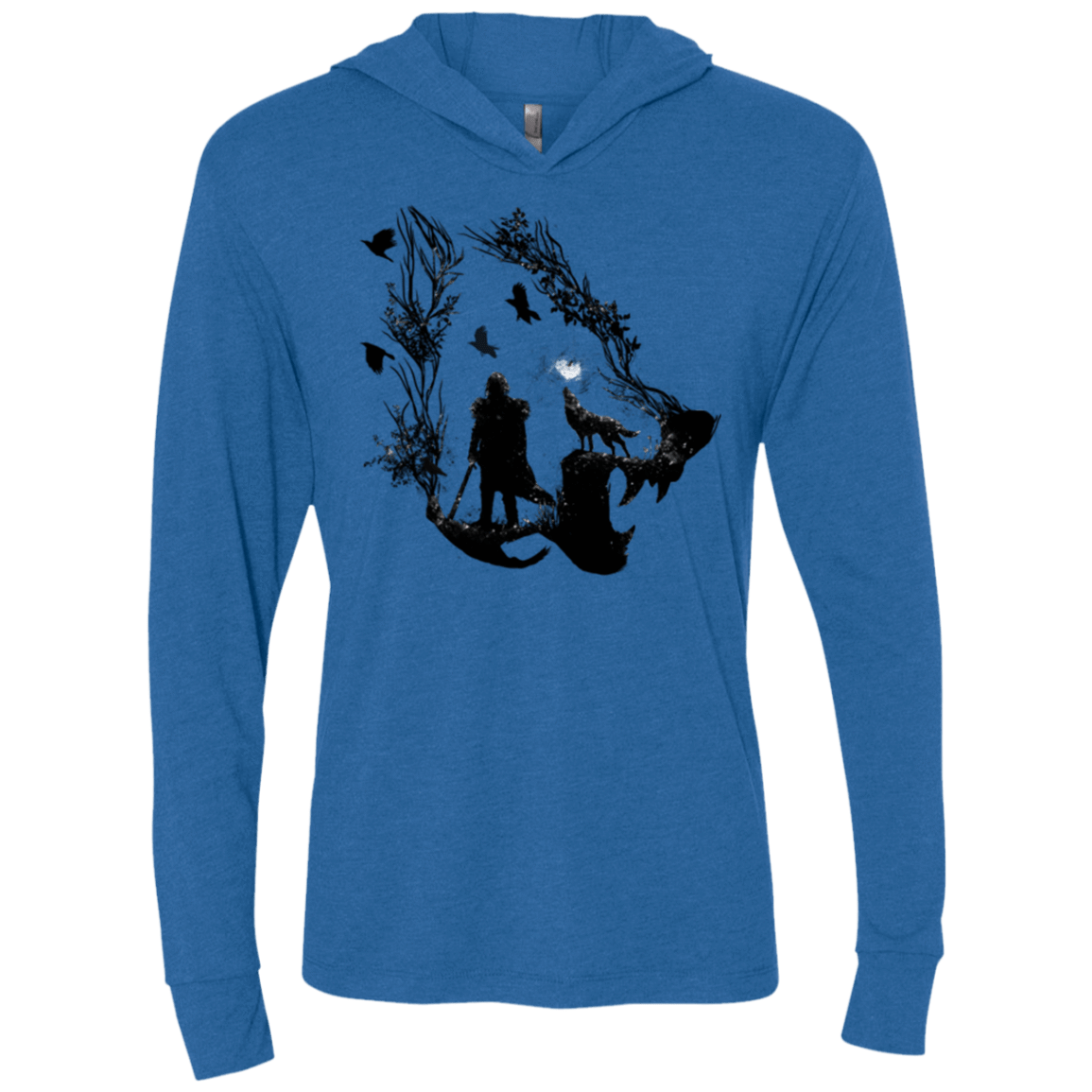 T-Shirts Vintage Royal / X-Small Lone wolf Triblend Long Sleeve Hoodie Tee