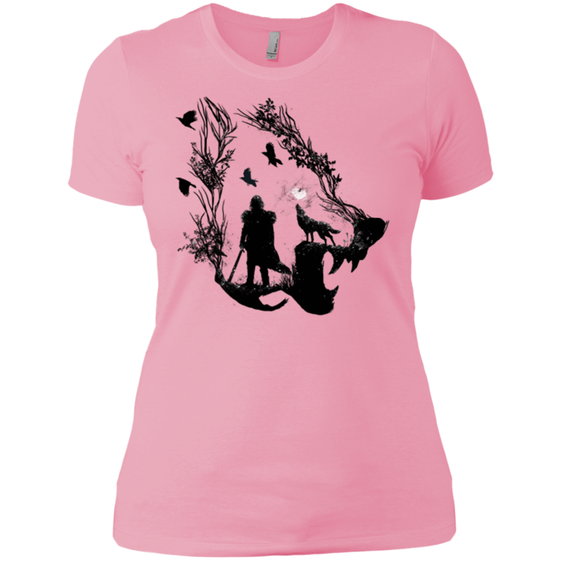 T-Shirts Light Pink / X-Small Lone wolf Women's Premium T-Shirt