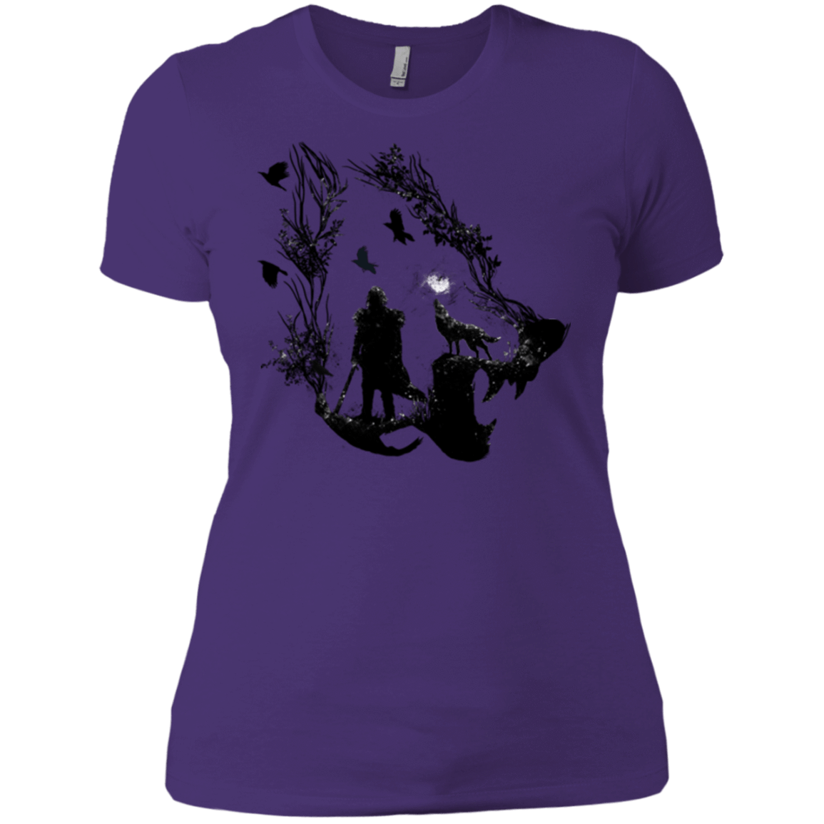 T-Shirts Purple / X-Small Lone wolf Women's Premium T-Shirt