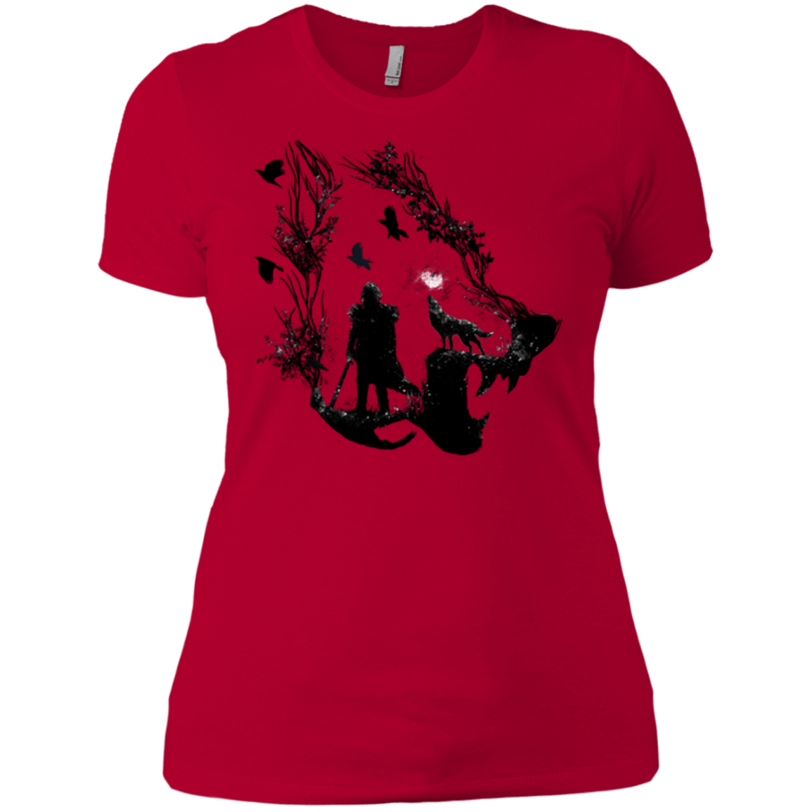 T-Shirts Red / X-Small Lone wolf Women's Premium T-Shirt