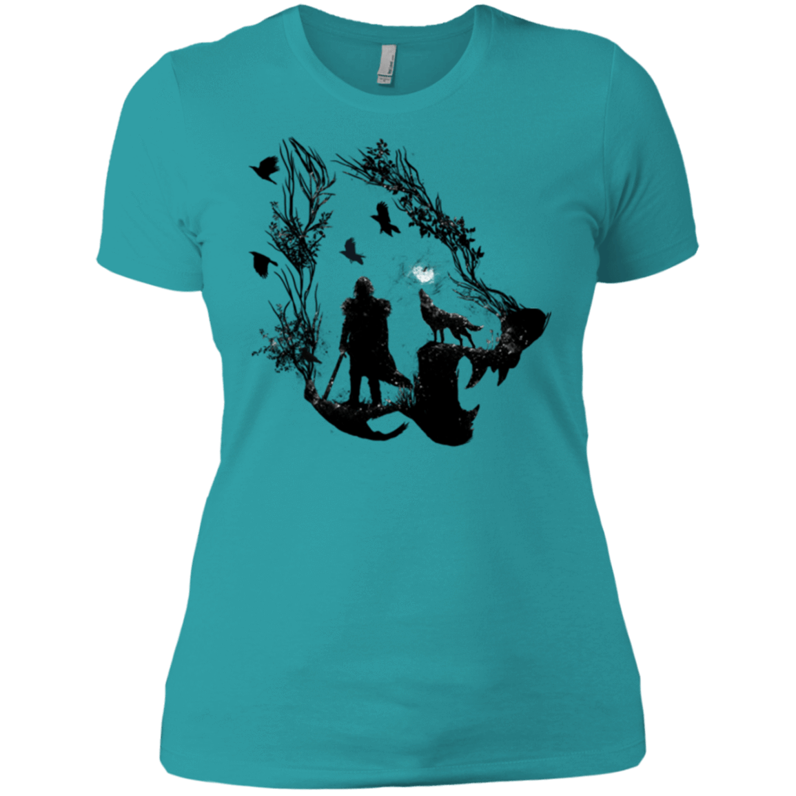 T-Shirts Tahiti Blue / X-Small Lone wolf Women's Premium T-Shirt