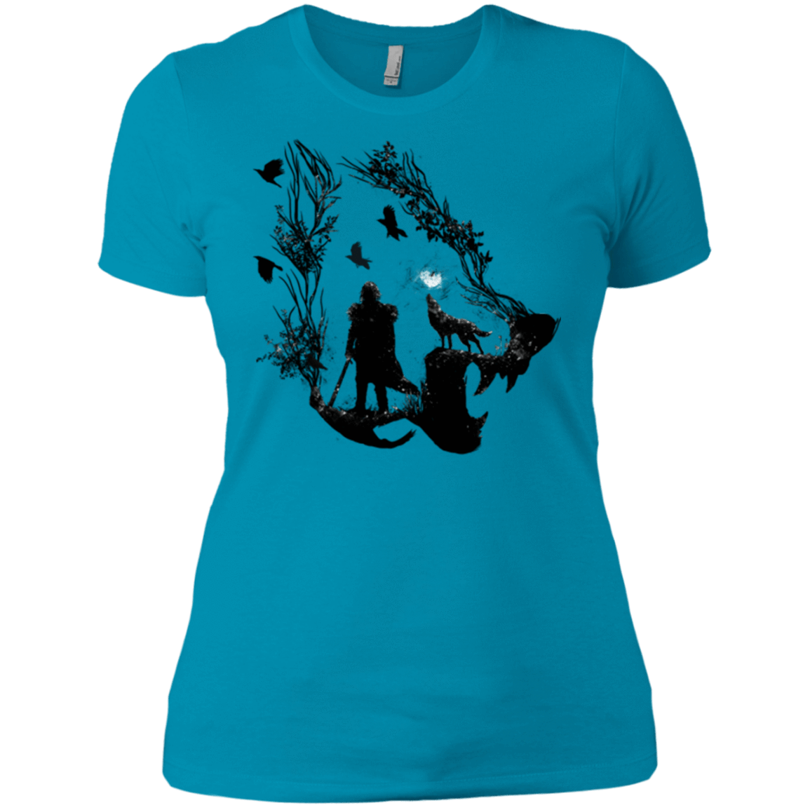 T-Shirts Turquoise / X-Small Lone wolf Women's Premium T-Shirt