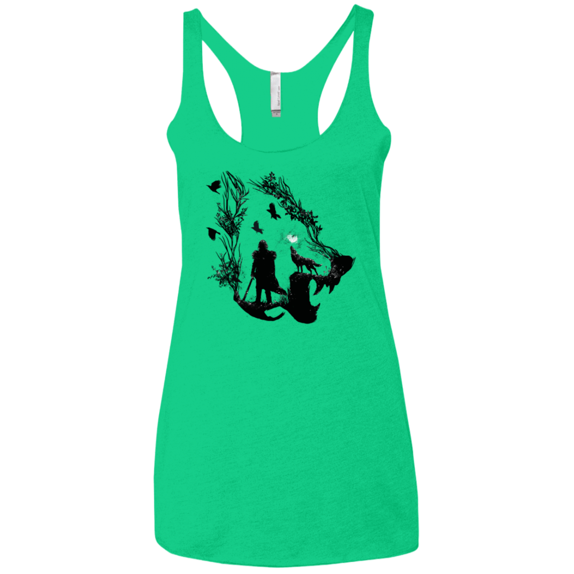 T-Shirts Envy / X-Small Lone wolf Women's Triblend Racerback Tank