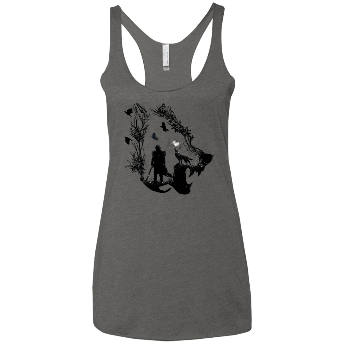 T-Shirts Premium Heather / X-Small Lone wolf Women's Triblend Racerback Tank