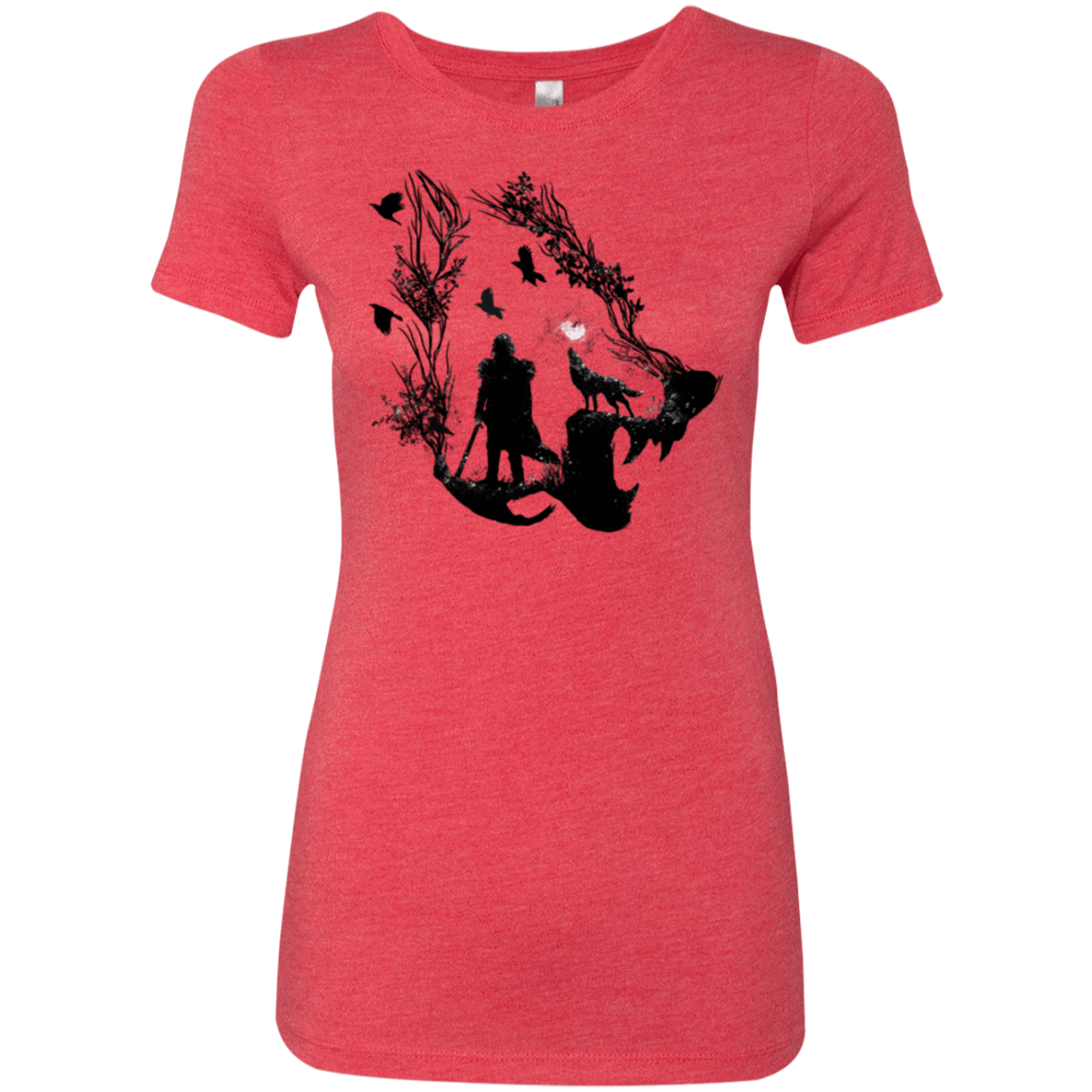 T-Shirts Vintage Red / Small Lone wolf Women's Triblend T-Shirt