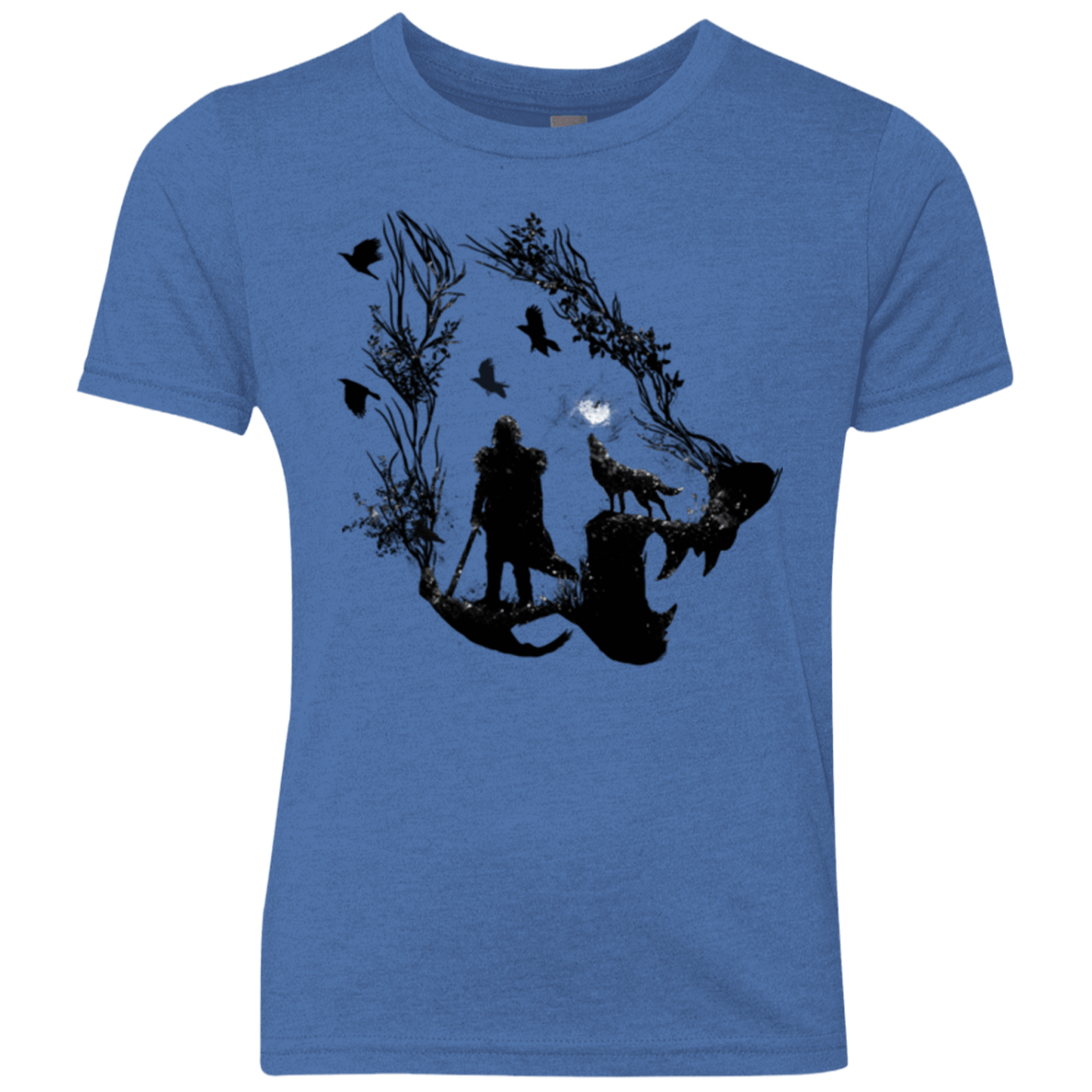 T-Shirts Vintage Royal / YXS Lone wolf Youth Triblend T-Shirt