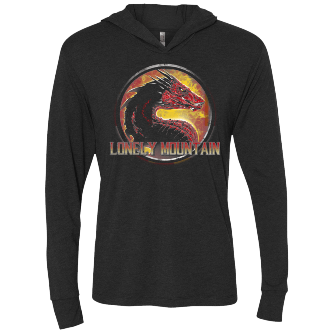 T-Shirts Vintage Black / X-Small Lonely Mountain Triblend Long Sleeve Hoodie Tee