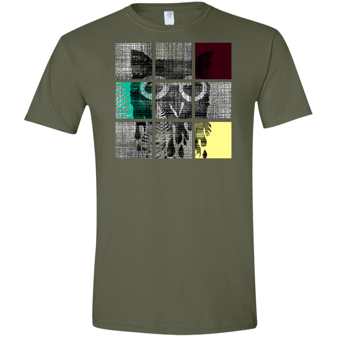 T-Shirts Military Green / S Looking Glass Owl Men's Semi-Fitted Softstyle