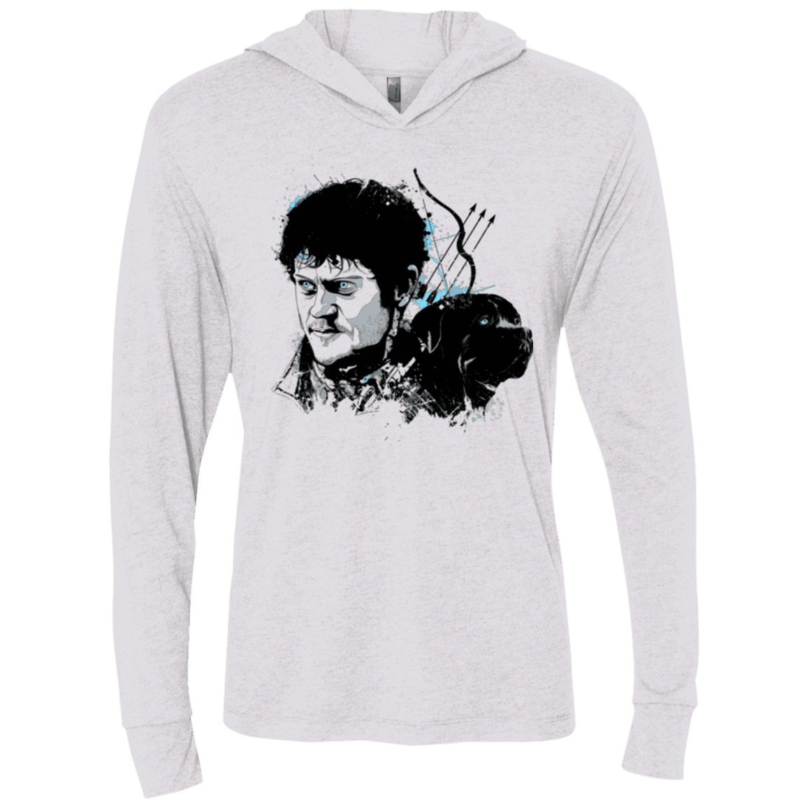 T-Shirts Heather White / X-Small LORD BOLT ON Triblend Long Sleeve Hoodie Tee