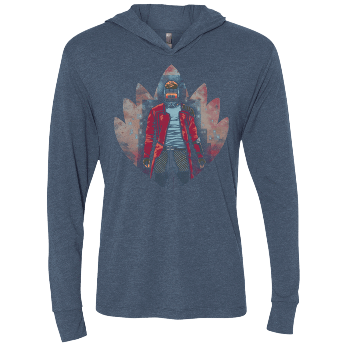 T-Shirts Indigo / X-Small Lord of Music Triblend Long Sleeve Hoodie Tee