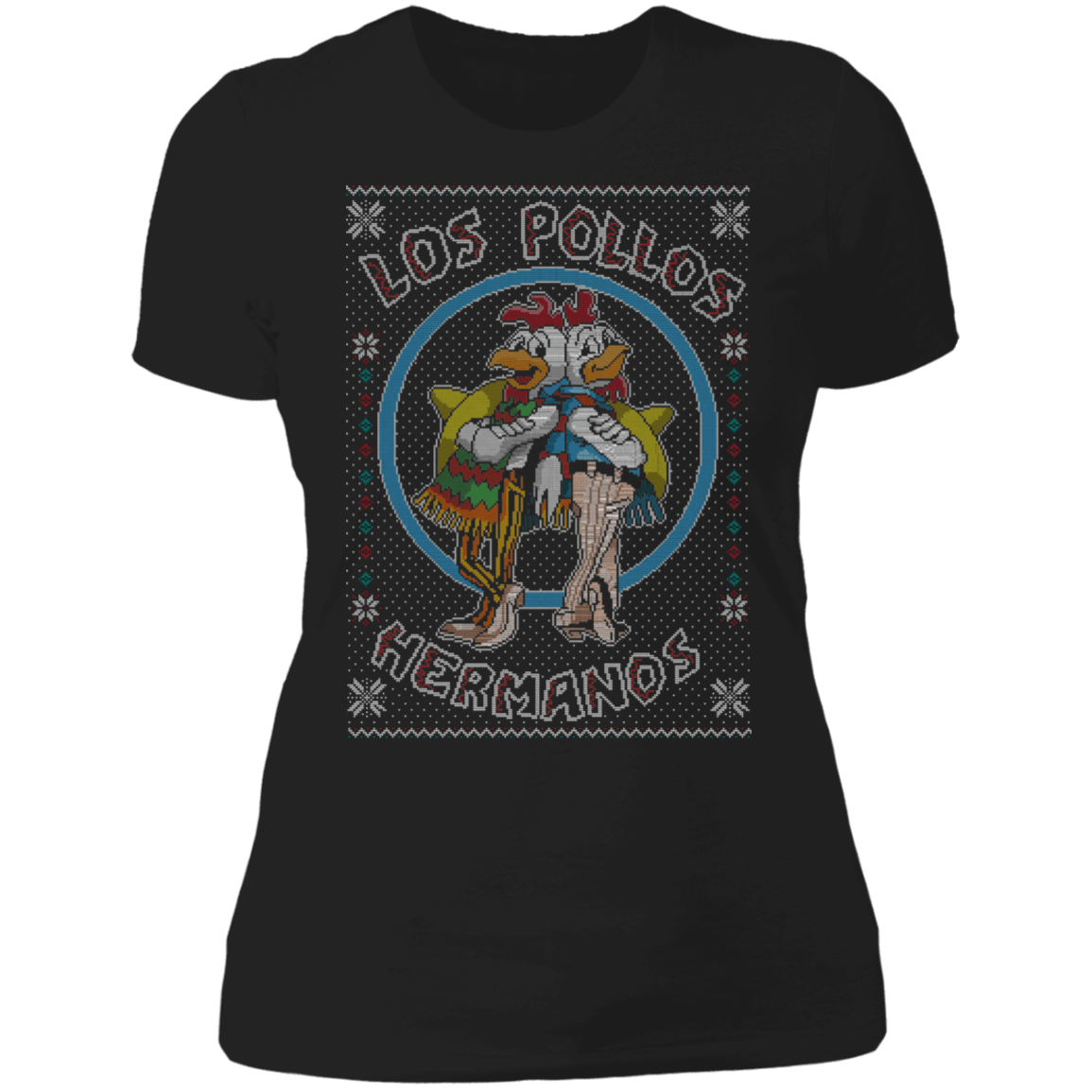 T-Shirts Black / X-Small Los Pollos Hermanos Ugly Sweater Women's Premium T-Shirt