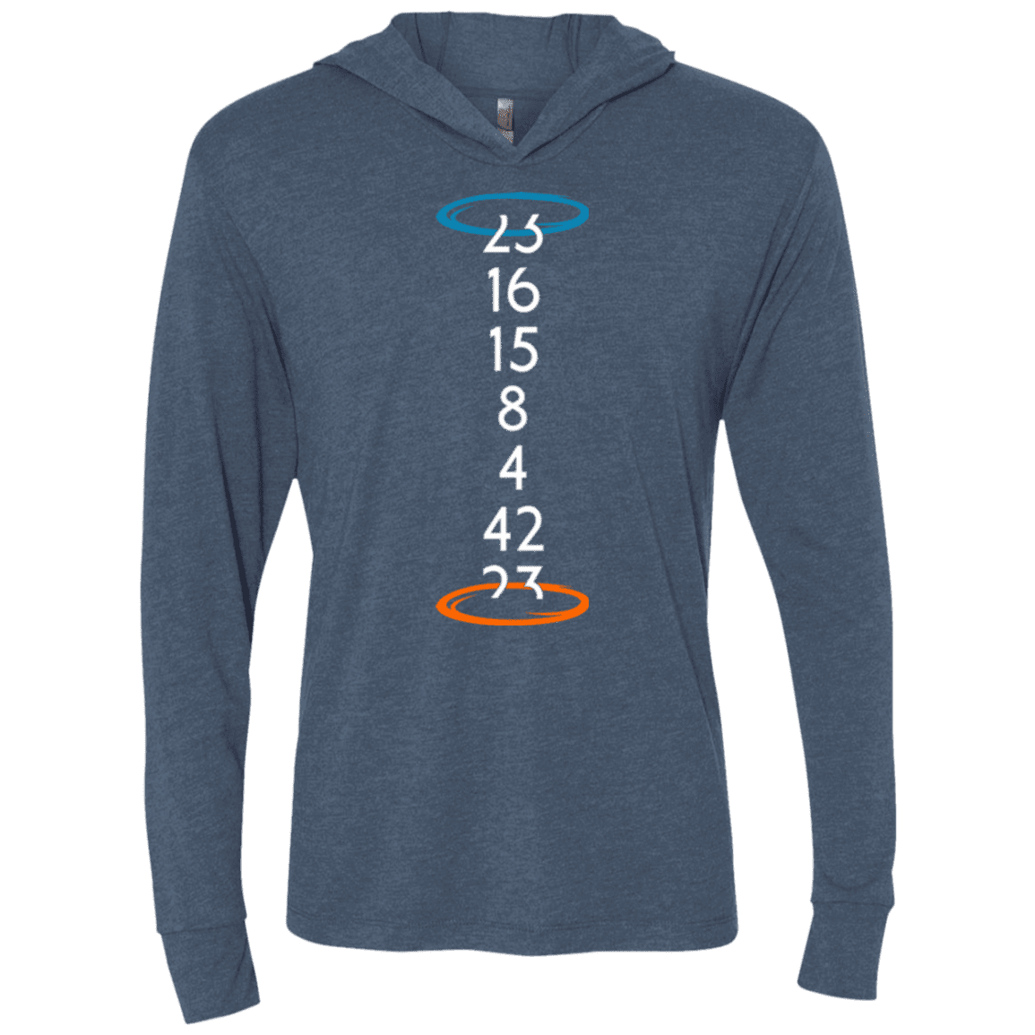 T-Shirts Indigo / X-Small Lost portal Triblend Long Sleeve Hoodie Tee