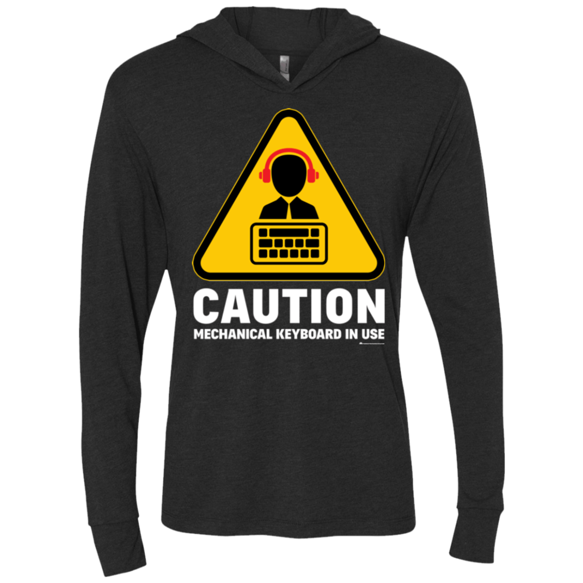 T-Shirts Vintage Black / X-Small Loud Typer Triblend Long Sleeve Hoodie Tee