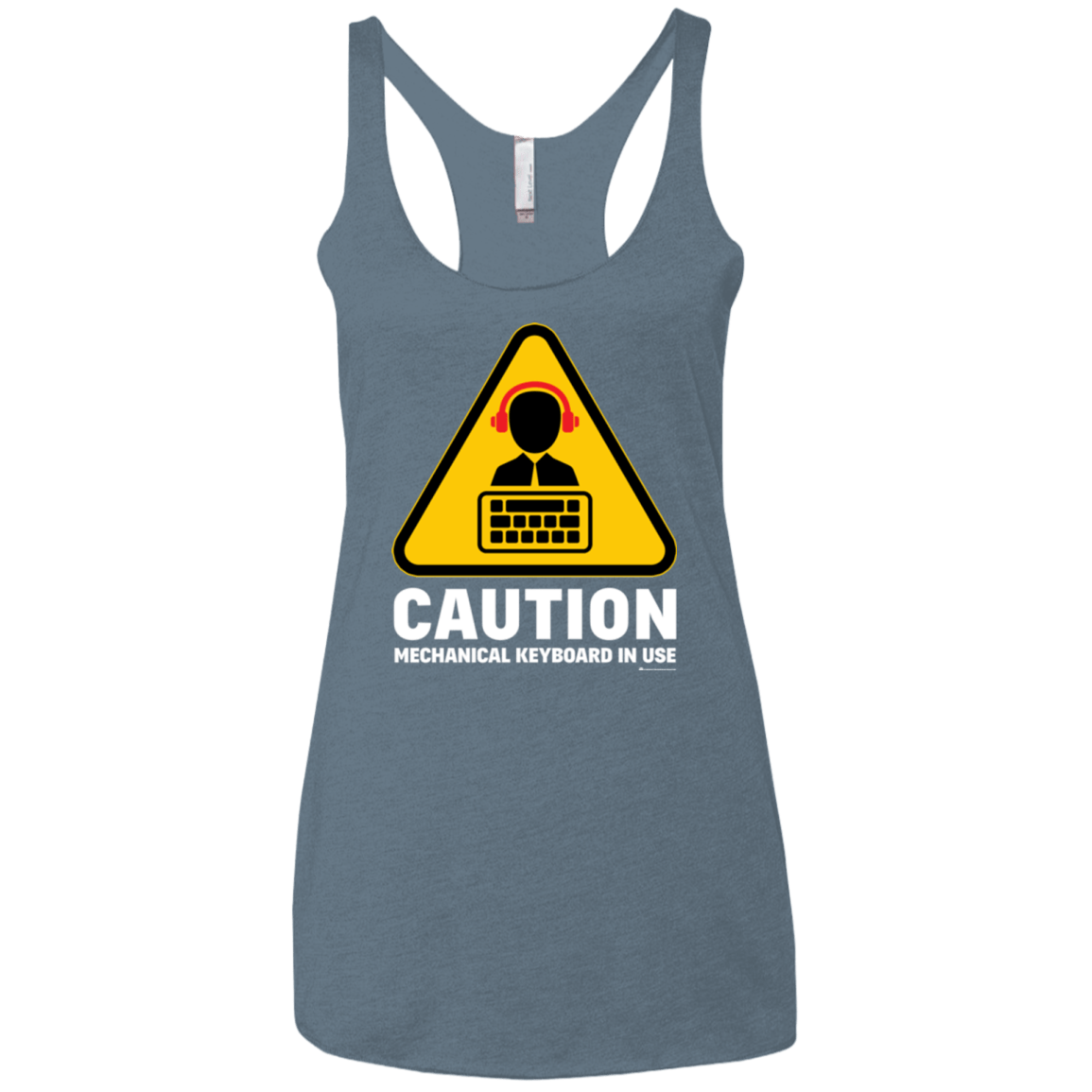 T-Shirts Indigo / X-Small Loud Typer Women's Triblend Racerback Tank