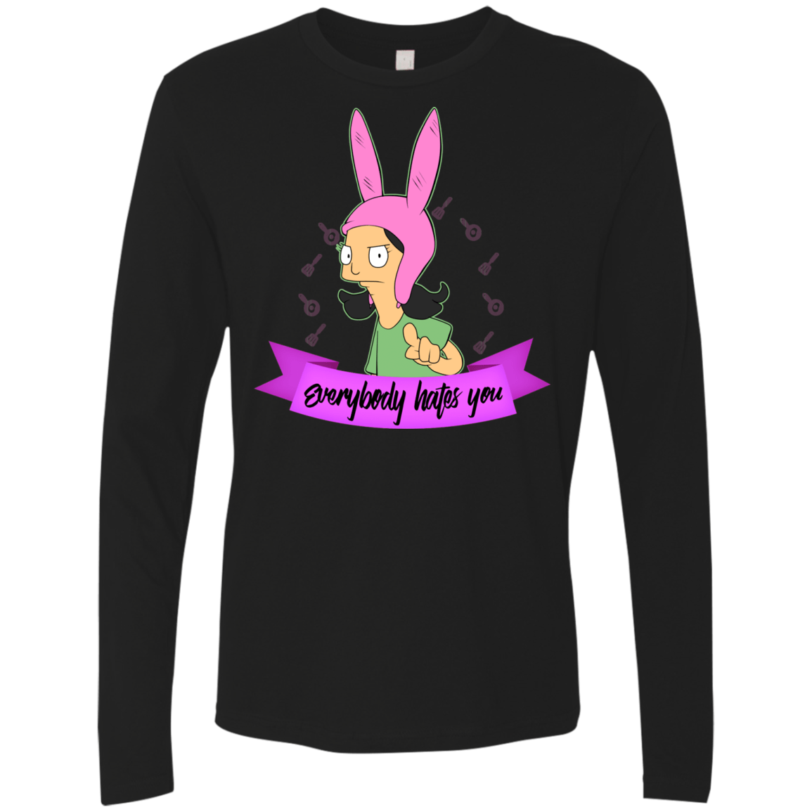T-Shirts Black / Small Louise Everybody Men's Premium Long Sleeve