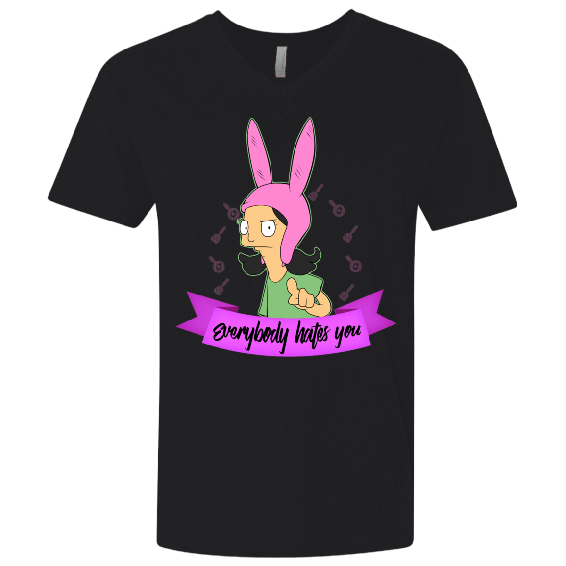T-Shirts Black / X-Small Louise Everybody Men's Premium V-Neck