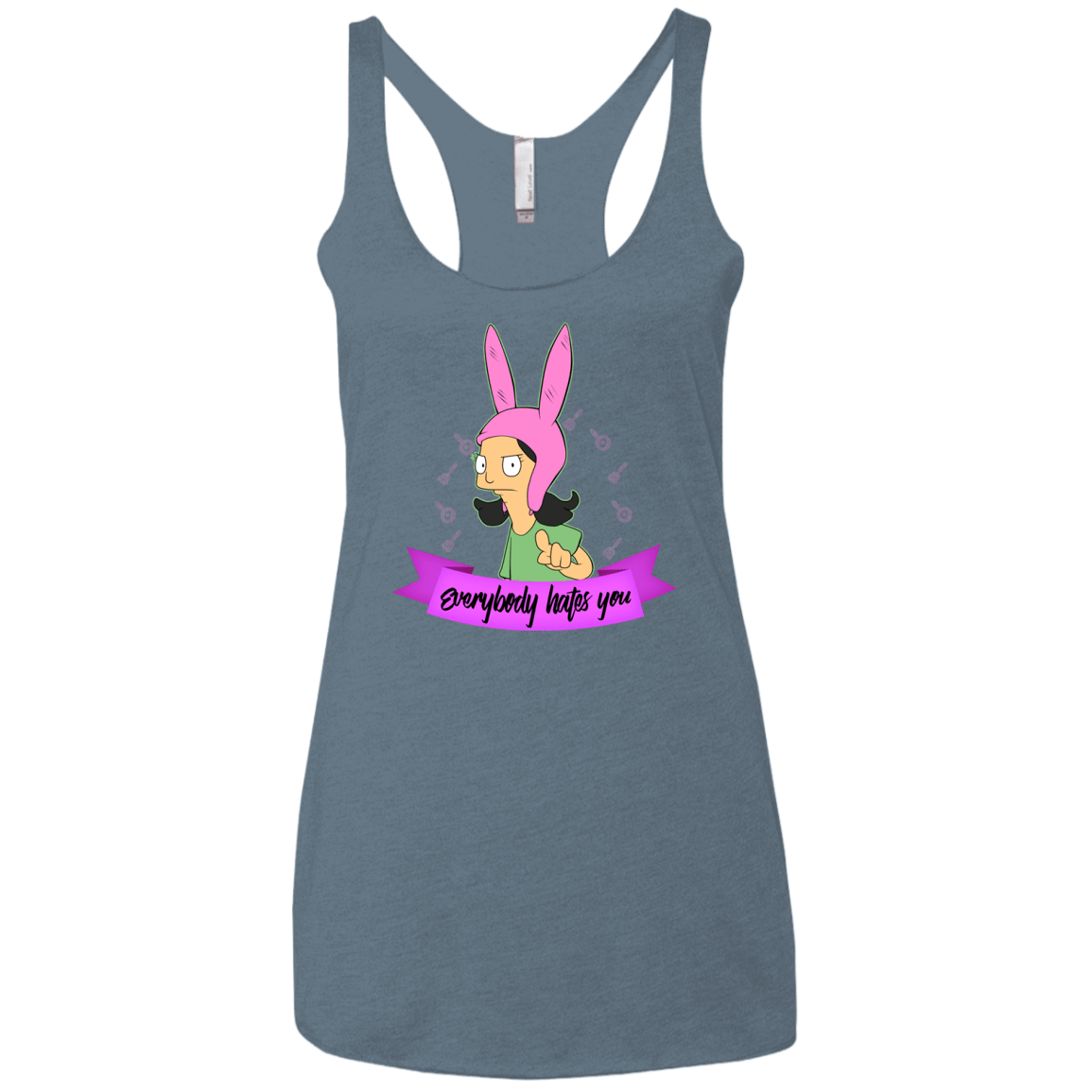 T-Shirts Indigo / X-Small Louise Everybody Women's Triblend Racerback Tank