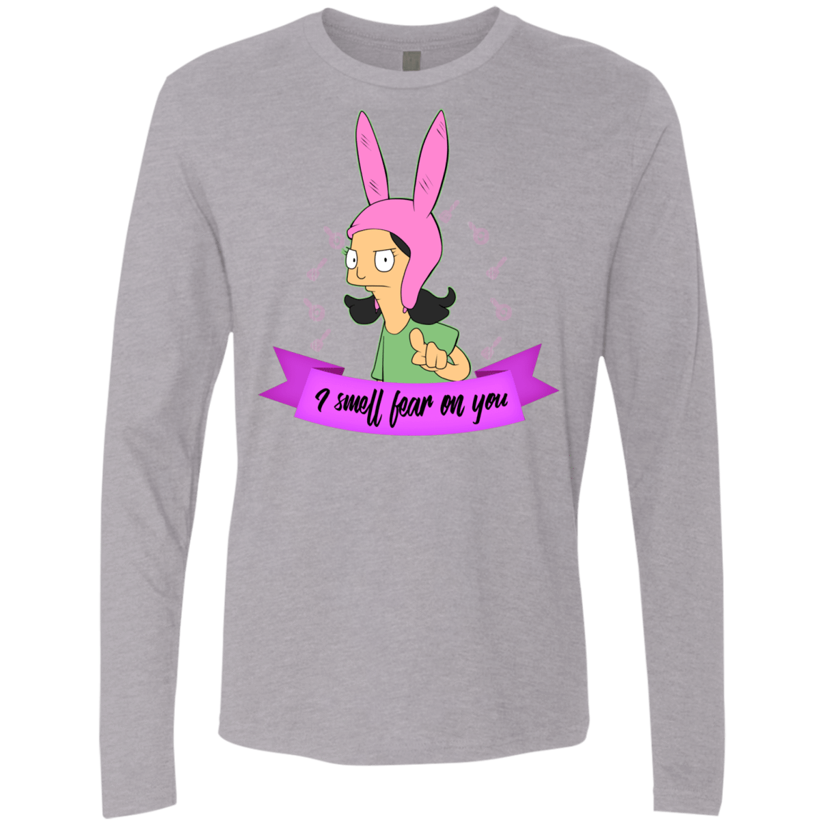 T-Shirts Heather Grey / Small Louise Smell Fear Men's Premium Long Sleeve