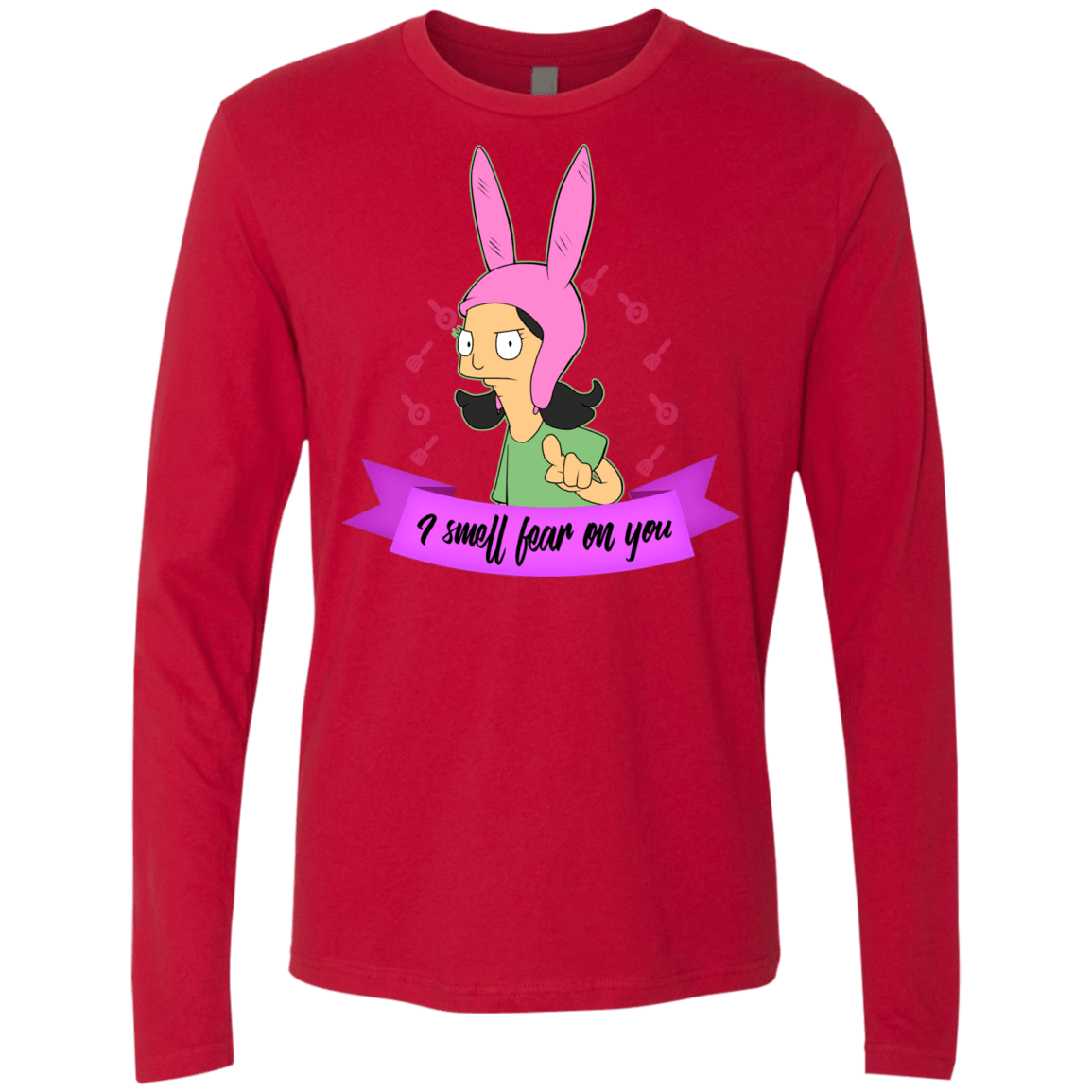 T-Shirts Red / Small Louise Smell Fear Men's Premium Long Sleeve