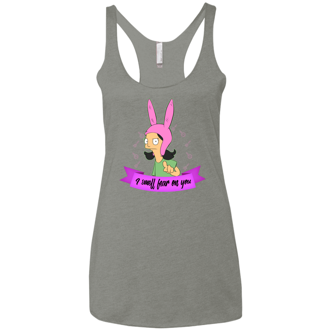T-Shirts Venetian Grey / X-Small Louise Smell Fear Women's Triblend Racerback Tank
