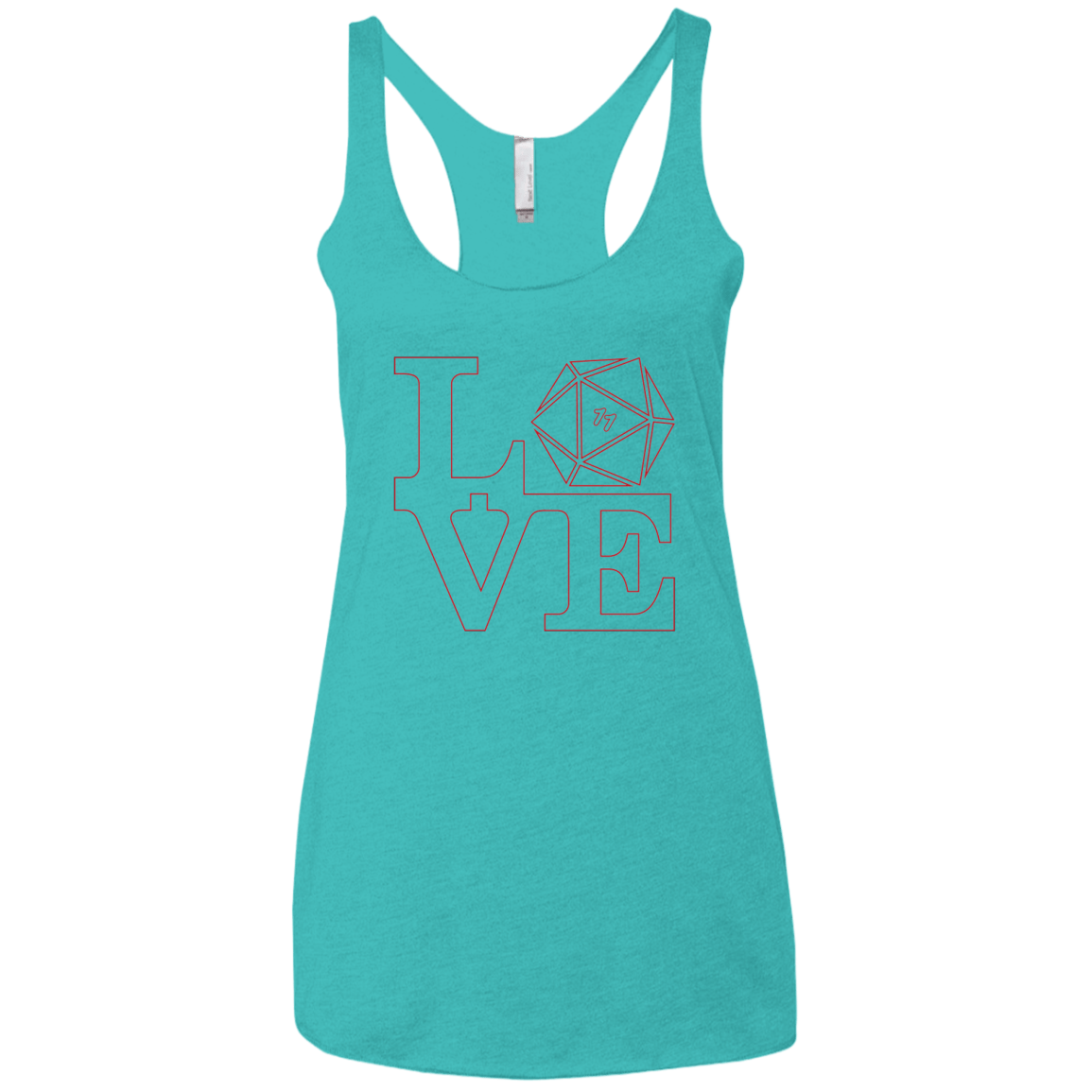 T-Shirts Tahiti Blue / X-Small Love 11 Women's Triblend Racerback Tank