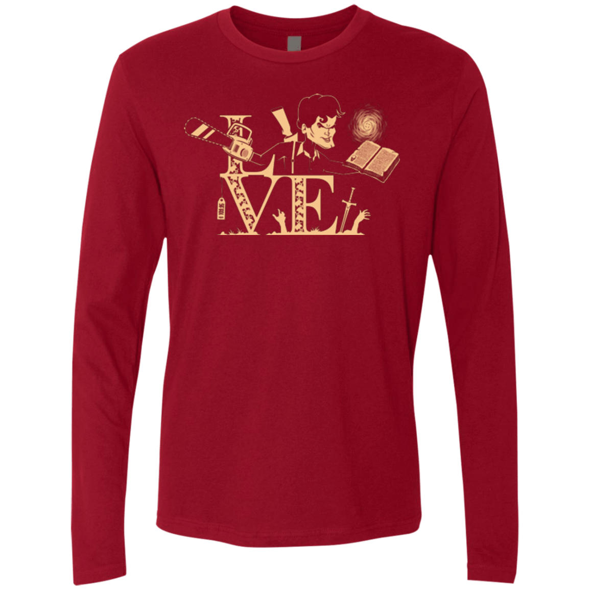 T-Shirts Cardinal / Small Love Ash Men's Premium Long Sleeve