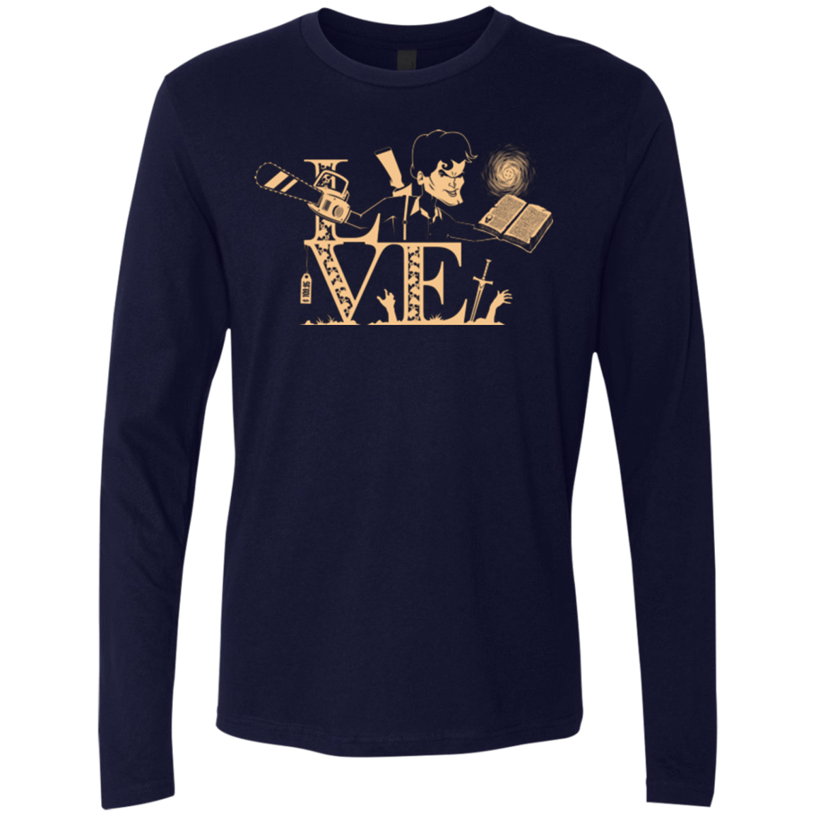 T-Shirts Midnight Navy / Small Love Ash Men's Premium Long Sleeve