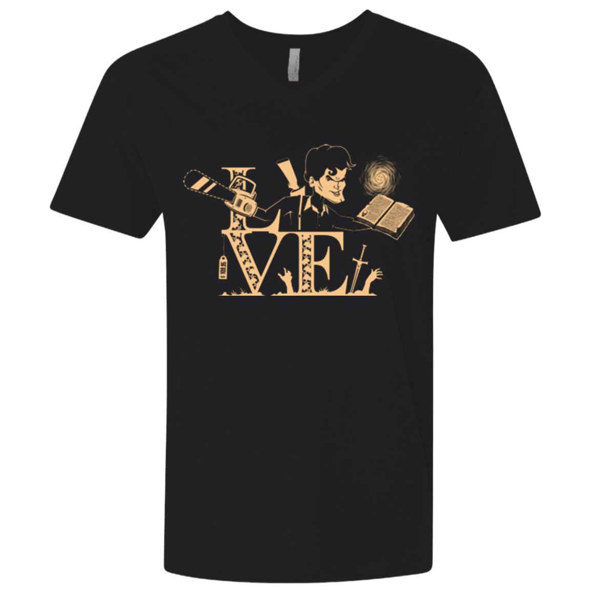 T-Shirts Black / X-Small Love Ash Men's Premium V-Neck